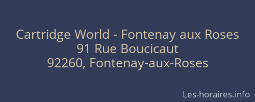 Cartridge World - Fontenay aux Roses