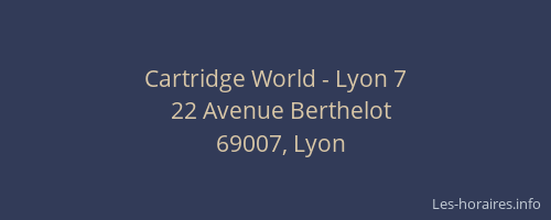 Cartridge World - Lyon 7