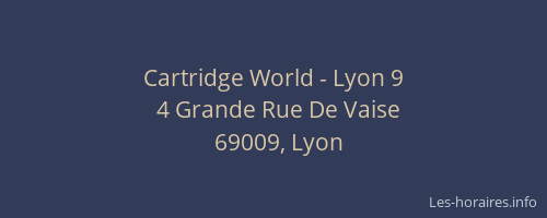 Cartridge World - Lyon 9