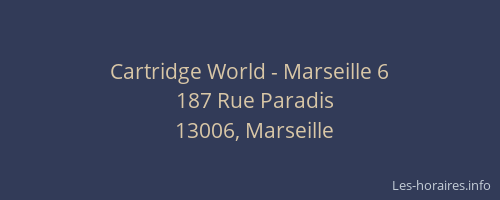 Cartridge World - Marseille 6