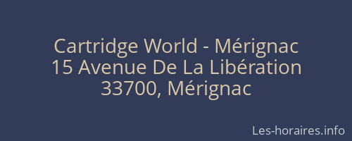Cartridge World - Mérignac