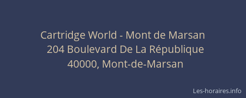 Cartridge World - Mont de Marsan