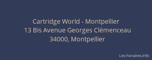 Cartridge World - Montpellier