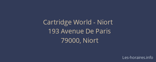 Cartridge World - Niort