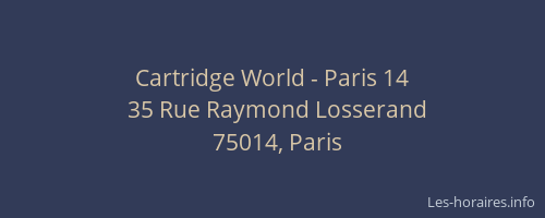 Cartridge World - Paris 14