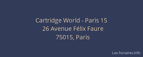 Cartridge World - Paris 15