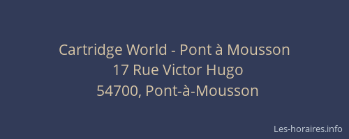 Cartridge World - Pont à Mousson