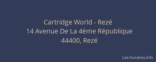 Cartridge World - Rezé