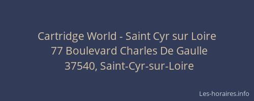 Cartridge World - Saint Cyr sur Loire