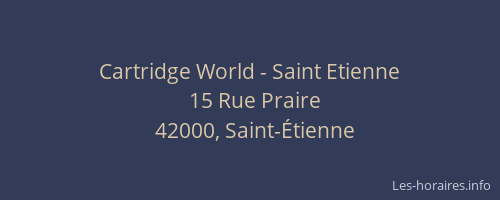 Cartridge World - Saint Etienne