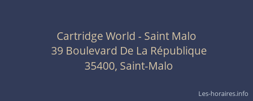 Cartridge World - Saint Malo