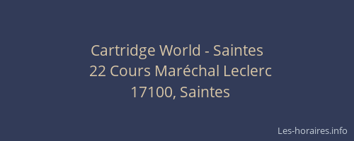 Cartridge World - Saintes