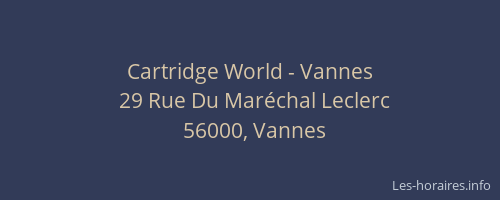 Cartridge World - Vannes