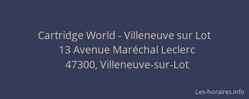 Cartridge World - Villeneuve sur Lot