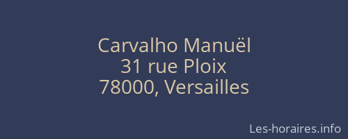 Carvalho Manuël