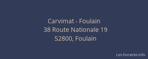 Carvimat - Foulain