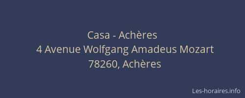 Casa - Ach&egrave;res