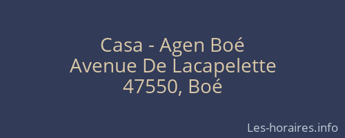 Casa - Agen Boé