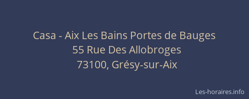 Casa - Aix Les Bains Portes de Bauges