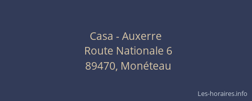 Casa - Auxerre