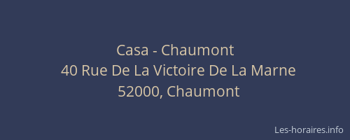 Casa - Chaumont