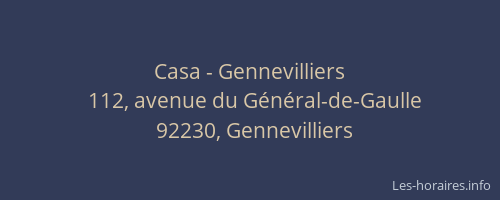 Casa - Gennevilliers