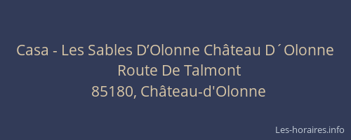 Casa - Les Sables D’Olonne Château D´Olonne