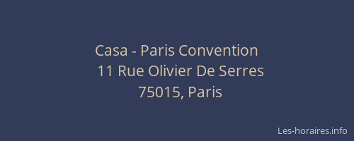 Casa - Paris Convention