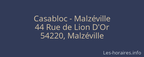 Casabloc - Malzéville