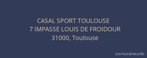 CASAL SPORT TOULOUSE
