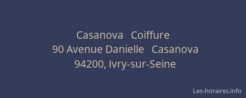 Casanova   Coiffure