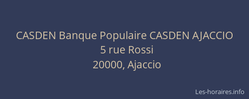 CASDEN Banque Populaire CASDEN AJACCIO