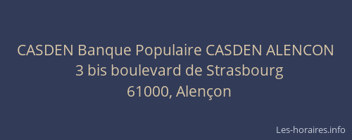 CASDEN Banque Populaire CASDEN ALENCON