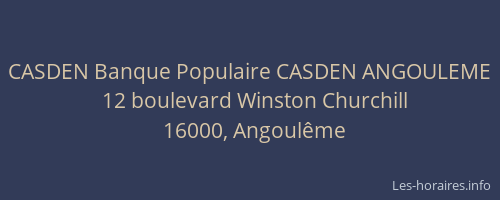 CASDEN Banque Populaire CASDEN ANGOULEME