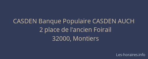 CASDEN Banque Populaire CASDEN AUCH