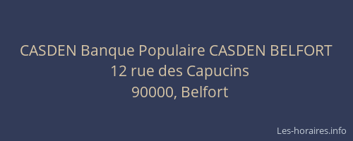 CASDEN Banque Populaire CASDEN BELFORT