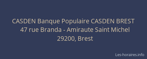 CASDEN Banque Populaire CASDEN BREST