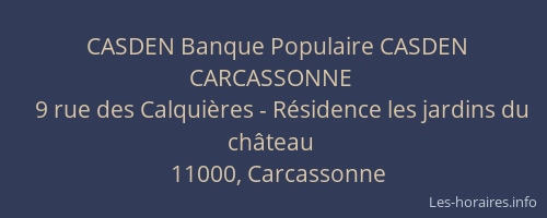CASDEN Banque Populaire CASDEN CARCASSONNE