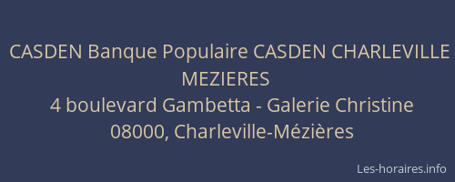 CASDEN Banque Populaire CASDEN CHARLEVILLE MEZIERES