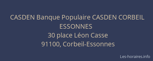 CASDEN Banque Populaire CASDEN CORBEIL ESSONNES