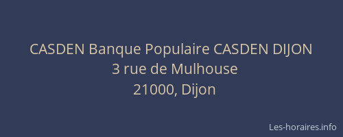 CASDEN Banque Populaire CASDEN DIJON