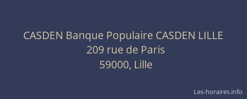 CASDEN Banque Populaire CASDEN LILLE