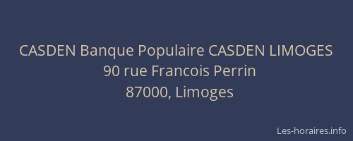 CASDEN Banque Populaire CASDEN LIMOGES
