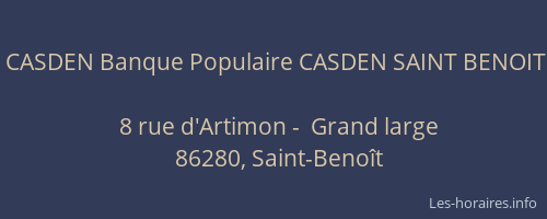 CASDEN Banque Populaire CASDEN SAINT BENOIT