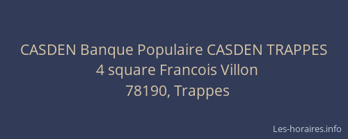CASDEN Banque Populaire CASDEN TRAPPES