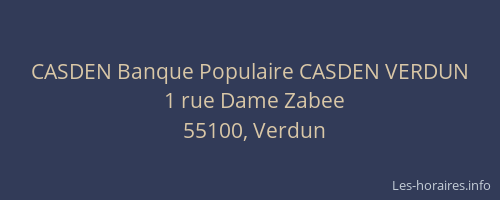 CASDEN Banque Populaire CASDEN VERDUN