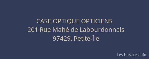 CASE OPTIQUE OPTICIENS
