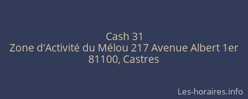 Cash 31