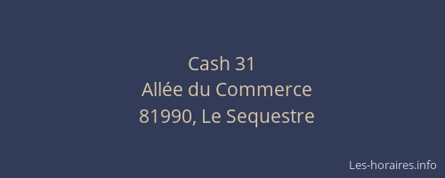 Cash 31
