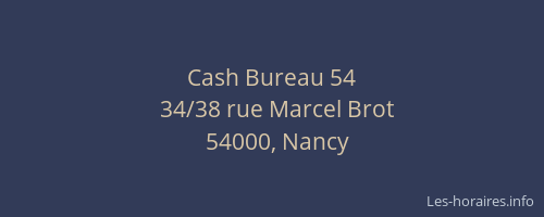 Cash Bureau 54